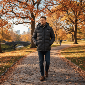 Helios The Heated Coat (Color: Black-S, size: small)